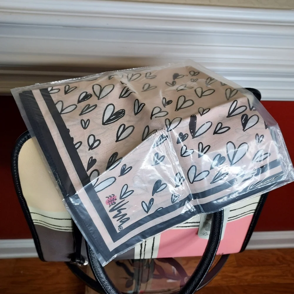 Brighton Celebrates Vera Limited Edition,Buff/Black Color Block Satchel. - Picture 11 of 13